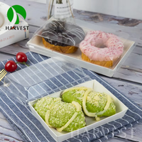 Maßgefertigte Biologisch Abbaubare Einweg-Sushi-Kuchen-Lebensmittelboxen Rechteckige Kraftpapier-Schale mit Deckel und Prägung