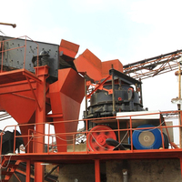 Concasseur à cône mobile professionnel à ressort avec PLC, roulement haute capacité 45-1270t/h pour le concassage de minerai de fer et de pierre, marque GMG, à vendre