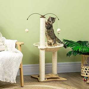 Hot Sale Le Chong Small Size Customizable Wood <b>Cat</b> Tree Tower with Sisal <b>Scratching</b> <b>Post</b> and Interactive Toys - Product Image 2