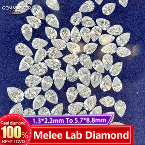 Melee Lab Grown <strong>Diamond</strong> Pear Cut D E Color VVS VS 100% <strong>Real</strong> <strong>Loose</strong> <strong>Diamond</strong> 2x3mm 3x5mm 4x6mm 5x8mm Small Lab <strong>Diamond</strong> Side Stone - Product Image 1