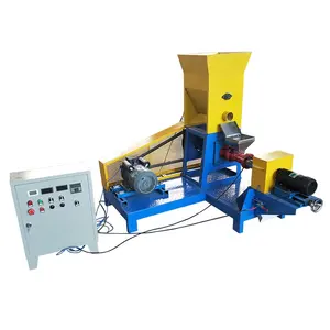 Twin screw fish pellet extruder press machine floating fish feed pellet machine extruder