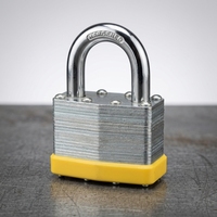 Cadenas en acier inoxydable laminé 50 mm, résistant aux intempéries, étanche, antirouille, avec anse renforcée, à clé, pour portail, clôture, extérieur, vente en gros