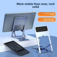 Support de bureau pliable multifonctionnel universel promotionnel en ABS léger pour téléphone et tablette, avec logo personnalisé, idéal pour les paresseux