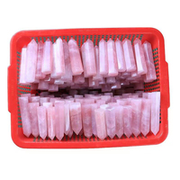 Vente en gros de pointes de cristal de guérison naturelles de 5 à 9 cm, tour de cristal de quartz rose, améthyste, baguette de cristal, pilier pour la décoration