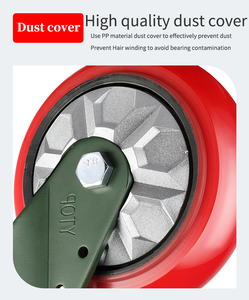 ISO Fabrik preis <span class=keywords><strong>8</strong></span> Zoll Industrie rollen Tragfähigkeit 610KG Red Iron Core PU Schwenkbare Hochleistungs-Lenkräder - Product Image 3