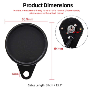 Nouveau Compteur Universel Moto 2026 12V LCD Compteur de Vitesse Compteur de Régime Jauge de Carburant / Compteur Kilométrique Numérique Modifié / Vente en Gros - Product Image 2