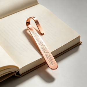Custom Engraved Stainless Steel <b>Book</b> Mark Clip with Geometric Pattern CNC Machined and Wire EDM for Reading and Office Use - Product Image 6