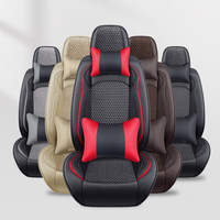 Fabrik-Großhandel Premium Komfortable Designer Auto-Innenausstattung Leder Eisseide Business-Stil Autositzbezug Komplettset für den Sommer
