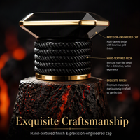 Flacon de parfum en verre mat de conception Magma Premium avec bouchon facetté, impression sérigraphique, étiquette privée, 30 ml/50 ml/100 ml