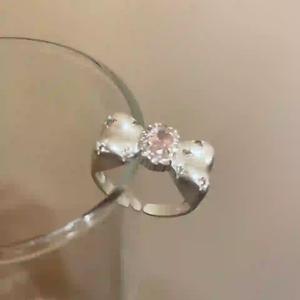 Anillo de Plata de Ley S925 para Mujer, Diseño de Moda, Vía Láctea, Corazón, Princesa, Lazo con Cola, Acabado Mate, Anillo Abierto, Certificado IGI - Product Image 3