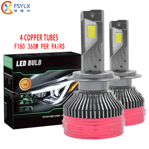 CAR-REFINE F180 H7 360W 12V 20000LM 6000K Système d'éclairage LED pour phares de voiture H1/H11/9005/9006/9012 <span class=keywords><strong>Ampoule</strong></span> de phare LED OEM ODM - Product Image 1