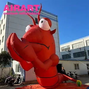 Reusachtig Restaurant Met Visdecoratie, Opblaasbaar Zeedier, Gigantische Opblaasbare Kreeft