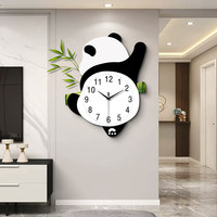 Reloj de pared de una sola cara con diseño de animales, silencioso, de cuarzo, analógico, para colgar en la pared, ideal para dormitorio infantil o sala de juegos.