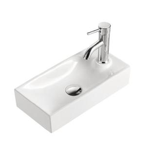 Factory Direct Modern Style Washbasin <strong>Narrow</strong> Rectangle Ceramic Wall Hung <strong>Sink</strong> <strong>Hand</strong> Wash Basin Small Bathroom <strong>Sinks</strong> - Product Image 1