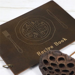 Bomboniere in Legno Personalizzate, <span class=keywords><strong>Libro</strong></span> Ricette Inciso al Laser, Raccoglitore Personalizzabile, Ricettario Familiare Unico, Artigianato per Feste - Product Image 3