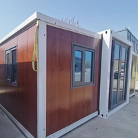 Maison conteneur préfabriquée pliable innovante CCS de 20 pieds, étanche, design moderne, assemblage sur site, panneau sandwich en acier pour