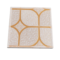 High End Golden Telhas de Gesso Laminado de PVC/Painel de Parede Do Teto com Forro de Folha