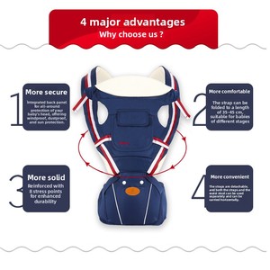 Portabebés de Poliéster de Alta Calidad al por Mayor, 20 kg, 0-3 Años, Transporte Frontal y Trasero, Asiento Horizontal Multifuncional con Protección de Columna Vertebral - Product Image 2
