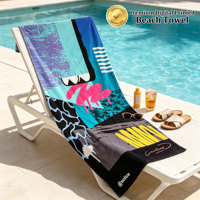Custom Cotton Beach Towel Digital Printed Luxury Towel Soft Feel for Beach Pool Travel