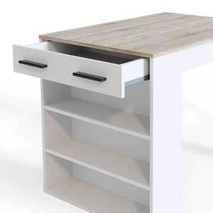 Gỗ Bàn Thanh Với Kệ Bằng Gỗ Kích Thước Lớn Bàn Ăn Với Ngăn Kéo Nhà Bếp Truy Cập Cho Nhà Bếp Phòng Ăn - Product Image 3