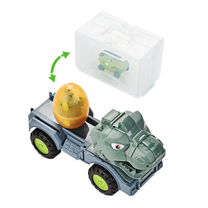 Venta Caliente: 3 Figuras de Dinosaurios Pequeños y 2 Vehículos de Dinosaurios, Juguete de Plástico ABS Fundido a Presión, Estuche Portátil de Almacenamiento - Product Image 3