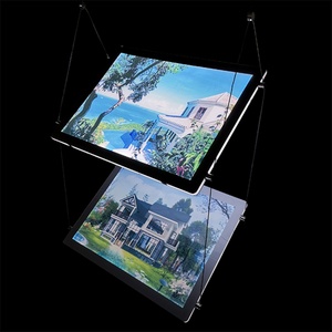 Kingwestar Custom Led Illuminated Poster Frame Lightbox Real Estate Agency Incline Hanging Light <b>Box</b> - Product Image 4