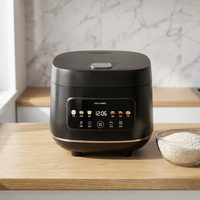 Autocuiseur Électrique Intelligent Multifonctionnel avec Écran LED Numérique, Intérieur Antiadhésif, Capacité 5.1-6.0L, 900W, Design Carré, Tasse de Mesure