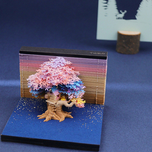 Tùy chỉnh lịch Hogwarts lâu đài khối Memo Pad | <span class=keywords><strong>3D</strong></span> giấy sáng tạo khối notepad | loạt phong cách mới cho quà tặng trường văn phòng - Product Image 2