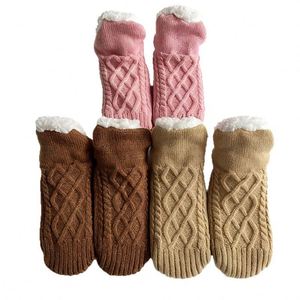 <span class=keywords><strong>Calcetines</strong></span> Térmicos Nórdicos de Jacquard con Hilo de Seda Brillante Personalizados, <span class=keywords><strong>Calcetines</strong></span> Gruesos de Forro Polar Sherpa Antideslizantes para Nieve, <span class=keywords><strong>Calcetines</strong></span> Cálidos para Dormitorio - Product Image 5