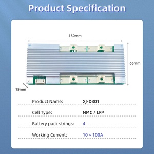 XJ BMS 4S 12V 100A LiFePO4 Lithium Li-ion LFP NCM BMS 12.8V 14.8V hỗ trợ tùy chỉnh bảng bảo vệ hệ thống quản lý pin - Product Image 6