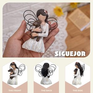 SIGUEJOR <strong>Dog</strong> Memorial Angel Figurine-Loss of <strong>Dog</strong> Sympathy Gift &amp; Remembrance Keepsake (Brown) for <strong>Dog</strong> Loss Funeral - Product Image 3