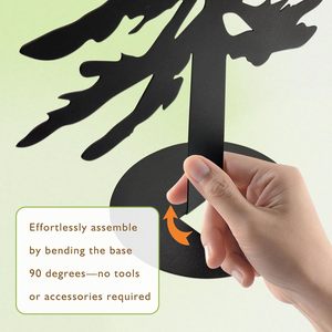 Decoración de <span class=keywords><strong>Pino</strong></span> de Hierro Estilo Rústico de 3 Piezas con Diseño Art <span class=keywords><strong>Deco</strong></span> para Chimenea y Centro de Mesa Navideño Rústico - Product Image 4