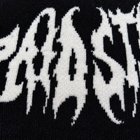 Bonnet en tricot noir avec motif contrastant blanc, chapeau d'hiver doux à maille fine pour homme, couvre-chef chaud pour un usage quotidien