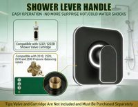 Kit de garniture de douche/baignoire à levier unique T2471BL amélioré, compatible avec les robinets à pression équilibrée Genta, en métal massif