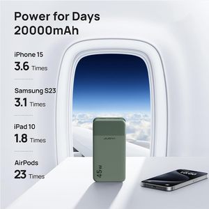 Batería Externa de 20000mAh con Carga Rápida PD de 45W para Venta en Línea |   USB-C QC3.0 |   para iPhone 15/Samsung/Laptop - Product Image 5