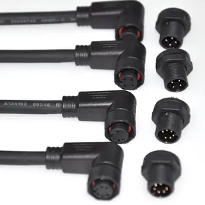 M12-Kabelbaugruppe Stecker zu Buchse Ip68 Wasserdicht Benutzer definiert 90 Grad 3 5 6-poliger M12-Sensor 4-poliger 8-poliger Stecker M12-Kabel