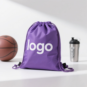 Biểu Tượng Tùy Chỉnh Khuyến Mại Quà Tặng Polyester Mua Sắm Dây Kéo Túi Vẽ Chuỗi Túi Thể Thao Phòng Tập Thể Dục Ba Lô Mua Sắm Túi Với Logo - Product Image 2