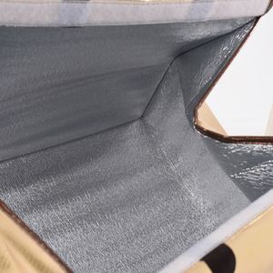 Sac isotherme en PP écologique avec logo personnalisé imprimé, avec poignée, réutilisable, brillant, pour canettes de vin, promotions - Product Image 5