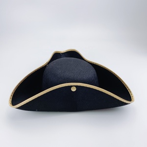 Cappelli Tricorno da Pirata SOLPOP, Cappello Tricorno Nero Coloniale Rivoluzionario per Accessori Costume di Halloween e Cosplay - Product Image 3