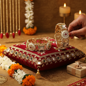 PADMAWATI High Quality Luxury Tungsten Gold Plated Original Multi Color <b>Bangles</b> Set Indian Bridal Wedding Anniversary Party Gift - Product Image 3
