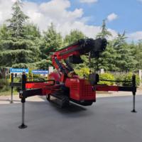 Grue araignée performante pour travaux en hauteur et manutention de matériaux dans les espaces étroits, entrepôts, ascenseurs, centrales électriques