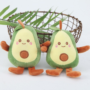 Moche mignon avocat en peluche porte-clés pendentif Mini fruit jouet poupée PP coton rempli 12cm Super doux lavé maille accessoires - Product Image 6