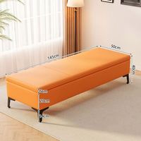 Chaise longue de rangement rembourrée, banquette longue avec espace de rangement dissimulé pour l'ameublement intérieur de la maison