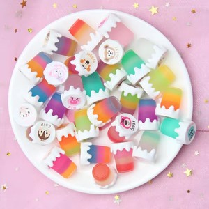 Hot New <span class=keywords><strong>Miniature</strong></span> Gradient Luminous mứt Jar chai phim hoạt hình nhựa thực phẩm Charms DIY Keychain Mặt dây chuyền phụ kiện - Product Image 5