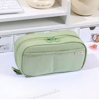 Trousse à crayons mignonne style Ins, pochette de papeterie multi-usages pour filles, cartes et badges de collection, grande capacité