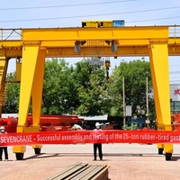 Grue à portique mobile industrielle RTG de 50 tonnes de capacité de charge avec contrôle de vitesse à fréquence variable