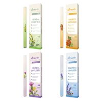 Pluma de difusión de hierbas con extracto de molusco y menta de tomillo para limpieza pulmonar, aire oral fresco y dejar malos hábitos (600 usos)