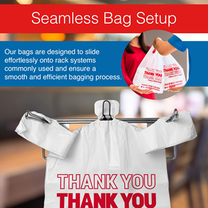 ถุงพลาสติกใสแบบมีซิปล็อค ขนาด 1/8  สำหรับใส่เสื้อยืด  พิมพ์ลายขอบคุณตามสั่ง  สำหรับร้านขายของชำ ซูเปอร์มาร์เก็ต  ใส่อาหาร  พร้อมโลโก้ - Product Image 4