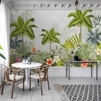 Nordique 3d 8d verdure tropicale art revêtement mural salon TV mur fond papier peint canapé mur tissu