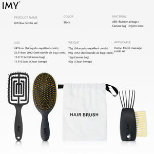 IMYโลโก้2024ชุดใหม่ชุดแปรงนวด2ชิ้นปีกหมูสแตนเลสแปรงทําความสะอาดพร้อมกล่องกระดาษและกระเป๋าสิริผู้หญิง - Product Image 3